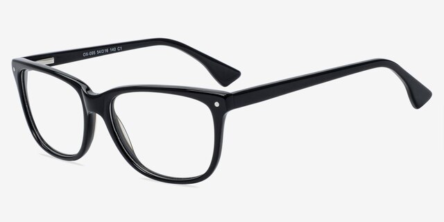 OX-095 Black AcetateEyeglass Frames from EyeBuyDirect, Angle View