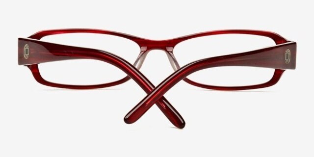 A871 Burgundy AcetateEyeglass Frames from EyeBuyDirect, Closed View