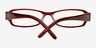 A871 Burgundy AcetateEyeglass Frames from EyeBuyDirect, Closed View