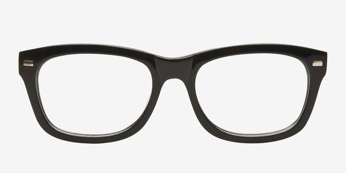 GAF-110194 Noir Acétate Montures de lunettes de vue d'EyeBuyDirect