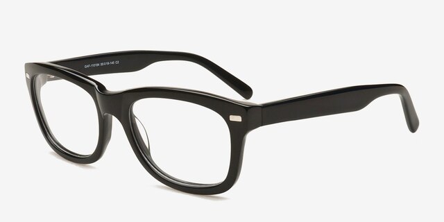 GAF-110194 Black AcetateEyeglass Frames from EyeBuyDirect, Angle View