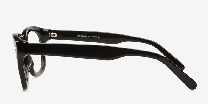 GAF-110194 Noir Acétate Montures de lunettes de vue d'EyeBuyDirect