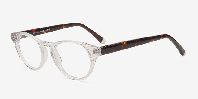 Arkhangelsk Clear & Tortoise AcetateEyeglass Frames from EyeBuyDirect, Angle View