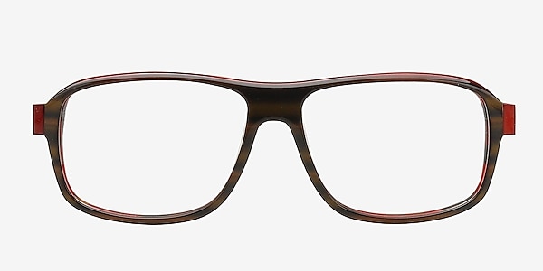 Dobryanka Brown/Burgundy Acetate Eyeglass Frames