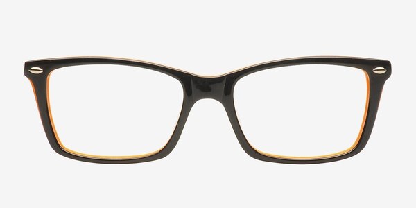 Gubkinsky Black/Orange Acétate Montures de lunettes de vue