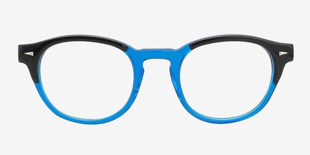 Gudermes Blue & Black AcetateEyeglass Frames from EyeBuyDirect, Front View