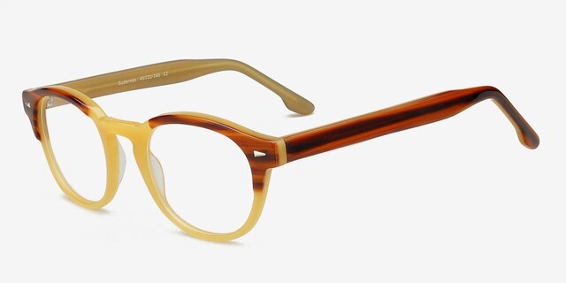 Gudermes Brown & Tortoise AcetateEyeglass Frames from EyeBuyDirect, Angle View