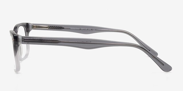 Novorzhev Grey & Clear AcetateEyeglass Frames from EyeBuyDirect, Side View