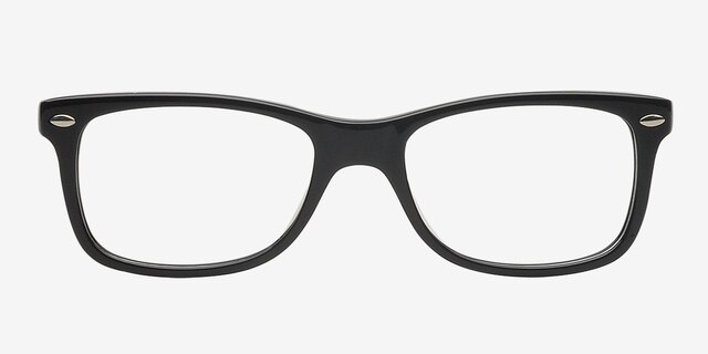 Novorzhev Black AcetateEyeglass Frames from EyeBuyDirect, Front View