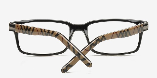 Aznakayevo Black AcetateEyeglass Frames from EyeBuyDirect, Closed View