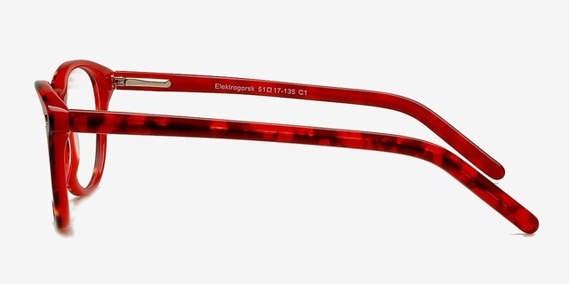 Elektrogorsk Red AcetateEyeglass Frames from EyeBuyDirect, Side View