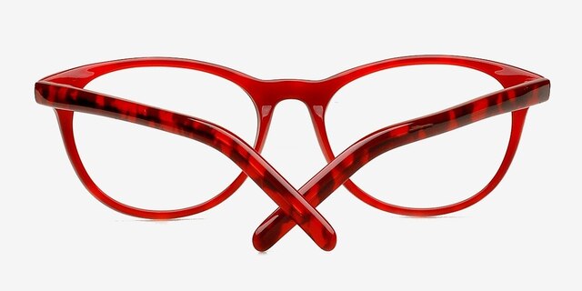 Elektrogorsk Red AcetateEyeglass Frames from EyeBuyDirect, Closed View