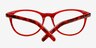 Elektrogorsk Red AcetateEyeglass Frames from EyeBuyDirect, Closed View