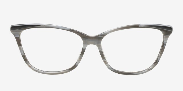Kemerovo Grey AcetateEyeglass Frames from EyeBuyDirect, Front View