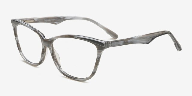 Kemerovo Grey AcetateEyeglass Frames from EyeBuyDirect, Angle View