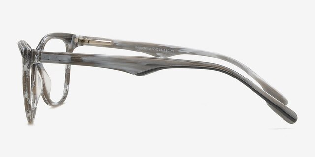 Kemerovo Grey AcetateEyeglass Frames from EyeBuyDirect, Side View