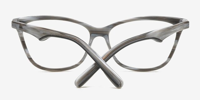 Kemerovo Grey AcetateEyeglass Frames from EyeBuyDirect, Closed View