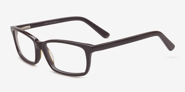 Satka Coffee AcetateEyeglass Frames from EyeBuyDirect, Angle View