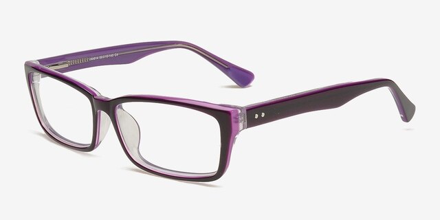 HA814 Purple AcetateEyeglass Frames from EyeBuyDirect, Angle View