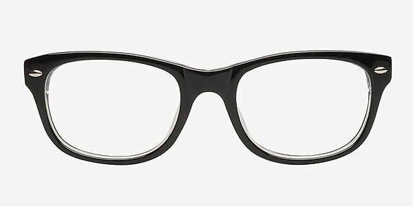 HA979 Black/Clear Acetate Eyeglass Frames