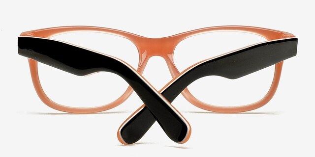 HS2204 Black & Pink AcetateEyeglass Frames from EyeBuyDirect, Closed View