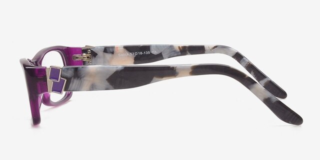 Salda Violet AcétateMontures de lunettes de vue d'EyeBuyDirect, Vue de Côté