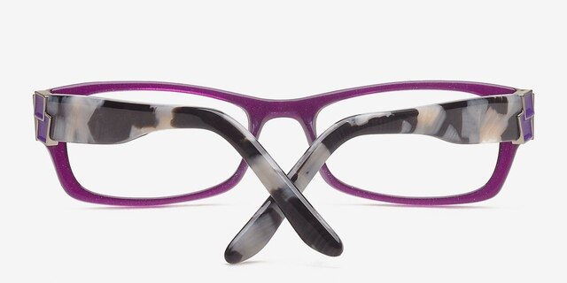 Salda Violet AcétateMontures de lunettes de vue d'EyeBuyDirect, Vue Rapprochée