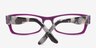 Salda Violet AcétateMontures de lunettes de vue d'EyeBuyDirect, Vue Rapprochée