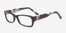 Salda Black AcetateEyeglass Frames from EyeBuyDirect, Angle View