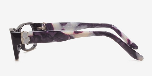 Salda Black AcetateEyeglass Frames from EyeBuyDirect, Side View