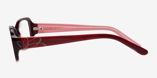 Konakovo Burgundy AcetateEyeglass Frames from EyeBuyDirect, Side View
