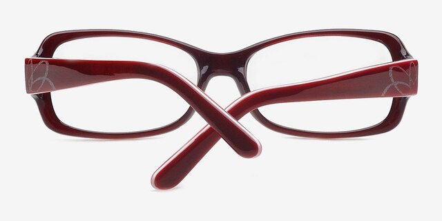 Konakovo Burgundy AcetateEyeglass Frames from EyeBuyDirect, Closed View