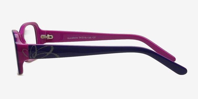 Konakovo Purple AcetateEyeglass Frames from EyeBuyDirect, Side View