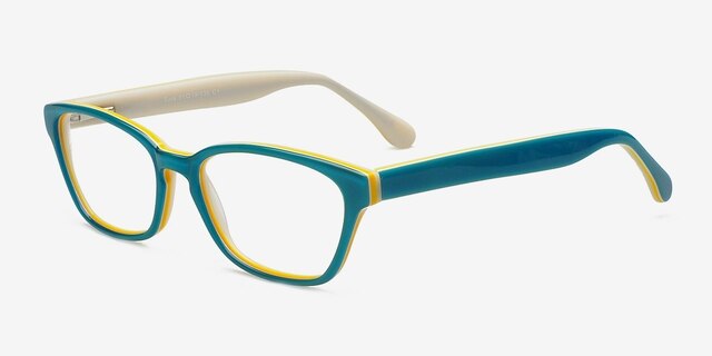 Tura Green AcetateEyeglass Frames from EyeBuyDirect, Angle View