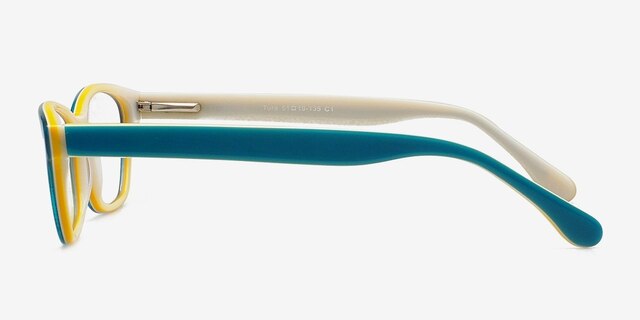 Tura Green AcetateEyeglass Frames from EyeBuyDirect, Side View