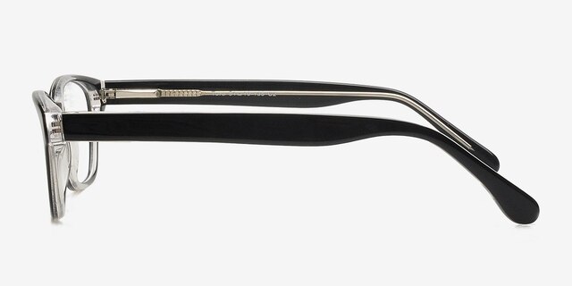 Tura Black AcetateEyeglass Frames from EyeBuyDirect, Side View