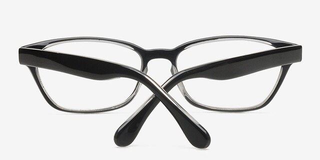 Tura Black AcetateEyeglass Frames from EyeBuyDirect, Closed View