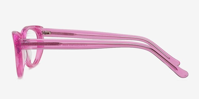 Lyalya Pink AcetateEyeglass Frames from EyeBuyDirect, Side View