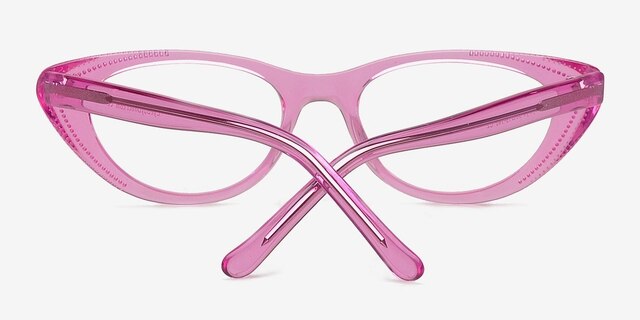 Lyalya Pink AcetateEyeglass Frames from EyeBuyDirect, Closed View