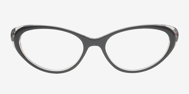 Rossosh Black AcetateEyeglass Frames from EyeBuyDirect, Front View