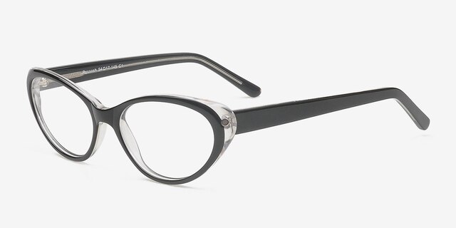 Rossosh Black AcetateEyeglass Frames from EyeBuyDirect, Angle View