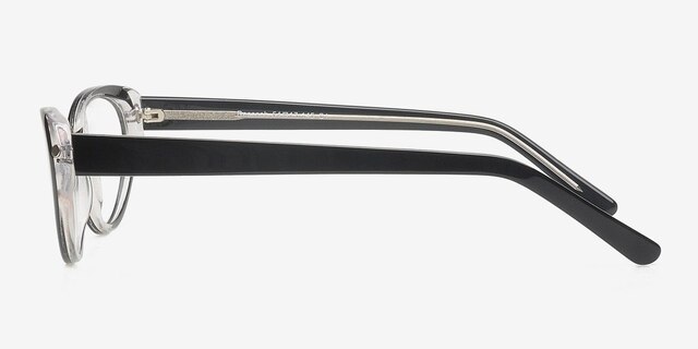 Rossosh Black AcetateEyeglass Frames from EyeBuyDirect, Side View