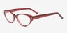 Rossosh Rouge AcétateMontures de lunettes de vue d'EyeBuyDirect, Vue d'Angle