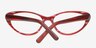 Rossosh Rouge AcétateMontures de lunettes de vue d'EyeBuyDirect, Vue Rapprochée