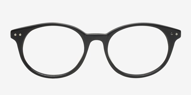 Saratov Black AcetateEyeglass Frames from EyeBuyDirect, Front View