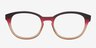 Sertolovo Burgundy & Clear AcetateEyeglass Frames from EyeBuyDirect, Front View