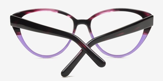 Shali Burgundy & purple AcetateEyeglass Frames from EyeBuyDirect, Closed View