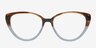 Shali Brown & Blue AcetateEyeglass Frames from EyeBuyDirect, Front View