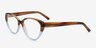 Shali Brown & Blue AcetateEyeglass Frames from EyeBuyDirect, Angle View