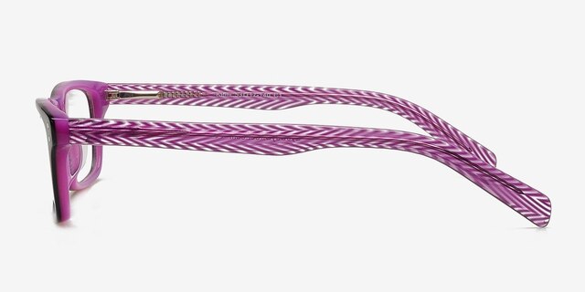 Kemi Black & Purple AcetateEyeglass Frames from EyeBuyDirect, Side View